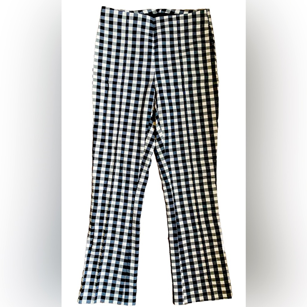Jules & Leopold Size XS Black and White Checkered Gingham Pull On Pants
